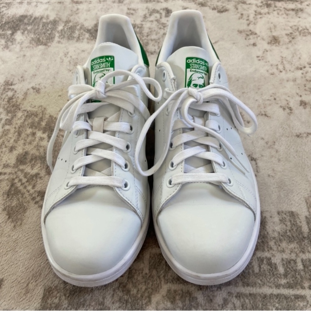 Adidas White and Green Stan Smith Endorsed Sneakers Sz 8.5 - Picture 10 of 10